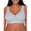 Fruit of the Loom Women’s 2-Pack Full Coverage Wireless Cotton Bra – Soft & Everyday Comfort(Lilac Whisper/Grey Heather)