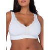 Fruit of the Loom Women’s 2-Pack Full Coverage Wireless Cotton Bra – Soft & Everyday Comfort(White/Grey Heather)