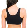 Fruit of the Loom Women’s 2-Pack Shirred Front Sport Bra – Removable Pads for Customizable Support(Sand and Black)