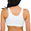 Fruit of the Loom Women’s 2-Pack Shirred Front Sport Bra – Removable Pads for Customizable Support(White/Heather Grey)