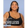 Fruit of the Loom Women’s 2-Pack Stretch Wireless Bra w/Built in Pads(Cornflower Blue/Black Hue)