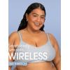 Fruit of the Loom Women’s 2-Pack Stretch Wireless Bra w/Built in Pads(Peach Gelato/Grey Heather)