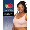 Fruit of the Loom Womens 360 Stretch Seamless Longline Sport Bra, Comfortable Wireless Bras, Seamless Full-Coverage for a Natural Shape