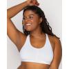 Fruit of the Loom Women’s Adjustable Shirred Front Racerback Sports Bra, Multi Pack Options(Heather Grey/ White/ Black – Adjustable)