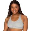 Fruit of the Loom Women’s Adjustable Shirred Front Racerback Sports Bra, Multi Pack Options(Heather Grey/ White/ Black – Adjustable)