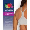 Fruit of the Loom Women’s Adjustable Shirred Front Racerback Sports Bra, Multi Pack Options(Heather Grey/ White/ Black)