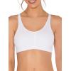 Fruit of the Loom Women’s Adjustable Shirred Front Racerback Sports Bra, Multi Pack Options(Heather Grey/White/Blue Gem)