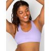 Fruit of the Loom Women’s Adjustable Shirred Front Racerback Sports Bra, Multi Pack Options(Lilac/Grey Heather/Purple Velvet)