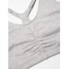 Fruit of the Loom Women’s Adjustable Shirred Front Racerback Sports Bra, Multi Pack Options(Mint Chip/White/Grey Heather)