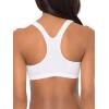Fruit of the Loom Women’s Adjustable Shirred Front Racerback Sports Bra, Multi Pack Options(White/Heather Grey/Black Hue)