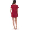 Fruit of the Loom Women’s Beyondsoft Sleep Tee and Shorts Set(Radiant Red)