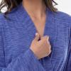 Fruit of the Loom Womens Breathable Robe(Heather Navy)