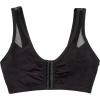 Fruit of the Loom Women’s Comfort Front Close Sport Bra with Mesh Straps(Black Hue)
