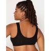 Fruit of the Loom Women’s Comfort Front Close Sport Bra with Mesh Straps(Black Hue/Sand)