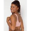 Fruit of the Loom Women’s Comfort Front Close Sport Bra with Mesh Straps(Blushing Rose)