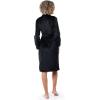 Fruit of the Loom Womens Fleece Robe(Black)