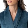 Fruit of the Loom Womens Fleece Robe(Blue Sea)