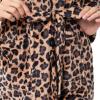 Fruit of the Loom Womens Fleece Robe(Brown Cheetah)