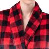 Fruit of the Loom Womens Fleece Robe(Buffalo Check)