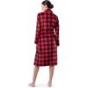 Fruit of the Loom Womens Fleece Robe(Buffalo Check)