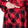 Fruit of the Loom Womens Fleece Robe(Buffalo Check)