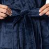 Fruit of the Loom Womens Fleece Robe(Navy)