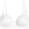 Fruit of the Loom Womens Lightly Lined Wire-Free Bra(White/Bittersweet Pink)