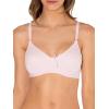 Fruit of the Loom Womens Lightly Lined Wire-Free Bra(White/Bittersweet Pink)