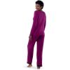 Fruit of the Loom Women’s Long Sleeve Tee and Pant 2 Piece Sleep Set(Boysenberry)