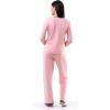 Fruit of the Loom Women’s Long Sleeve Tee and Pant 2 Piece Sleep Set(Soft Pink)