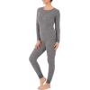 Fruit of the Loom Women’s Micro Waffle Premium Thermal Underwear Tee Shirt(Smoke Heather/S)
