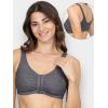 Fruit of the Loom Women’s Multi-Pack Front Closure Cotton Bra(Blushing Rose/Charcoal Heather 2-pack)
