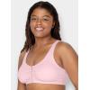 Fruit of the Loom Women’s Multi-Pack Front Closure Cotton Bra(Blushing Rose/Charcoal Heather 2-pack)