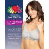 Fruit of the Loom Women’s Multi-Pack Front Closure Cotton Bra(Dancing Rosebuds/Lilas/Grey)