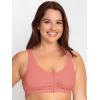 Fruit of the Loom Women’s Multi-Pack Front Closure Cotton Bra(Desert Dusk/ Olive Night/Black)