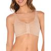 Fruit of the Loom Women’s Multi-Pack Front Closure Cotton Bra(Sand/White 2-pack)