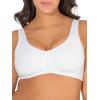 Fruit of the Loom Women’s Multi-Pack Front Closure Cotton Bra(White/White 2-pack)