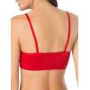 Fruit of the Loom Women’s Multi-Pack Spaghetti Strap Cotton Sports Bra(Black Hue/Black Hue/White/White/Red Hot/Red Hot)
