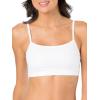 Fruit of the Loom Women’s Multi-Pack Spaghetti Strap Cotton Sports Bra(Black/White/Heather Grey)