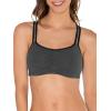Fruit of the Loom Women’s Multi-Pack Spaghetti Strap Cotton Sports Bra(Blushing Rose With Black/Charcoal/Black)