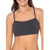 Fruit of the Loom Women’s Multi-Pack Spaghetti Strap Cotton Sports Bra(Charcoal Heather/White/Isazure)