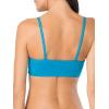 Fruit of the Loom Women’s Multi-Pack Spaghetti Strap Cotton Sports Bra(Charcoal Heather/White/Isazure)