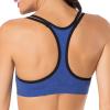 Fruit of the Loom Women’s Multi-Pack Spaghetti Strap Cotton Sports Bra(Grey Heather/Navy Heather/Black)