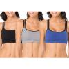 Fruit of the Loom Women’s Multi-Pack Spaghetti Strap Cotton Sports Bra(Grey Heather/Navy Heather/Black)