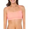 Fruit of the Loom Women’s Multi-Pack Spaghetti Strap Cotton Sports Bra(Kaleidescope/Charcoal/Punchy Peach)