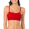 Fruit of the Loom Women’s Multi-Pack Spaghetti Strap Cotton Sports Bra(Kaleidoscope/Charcoal/Red Hot)