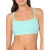 Fruit of the Loom Women’s Multi-Pack Spaghetti Strap Cotton Sports Bra(Mint Chip/White/Grey Heather/White)