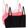 Fruit of the Loom Women’s Multi-Pack Spaghetti Strap Cotton Sports Bra(Pin Dot/Popsicle Pink/White)