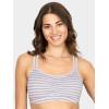 Fruit of the Loom Women’s Multi-Pack Spaghetti Strap Cotton Sports Bra(Stripe/Stripe/White/White/Blush/Blush)