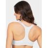 Fruit of the Loom Women’s Multi-Pack Spaghetti Strap Cotton Sports Bra(Stripe/Stripe/White/White/Blush/Blush)